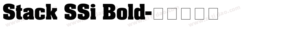 Stack SSi Bold字体转换